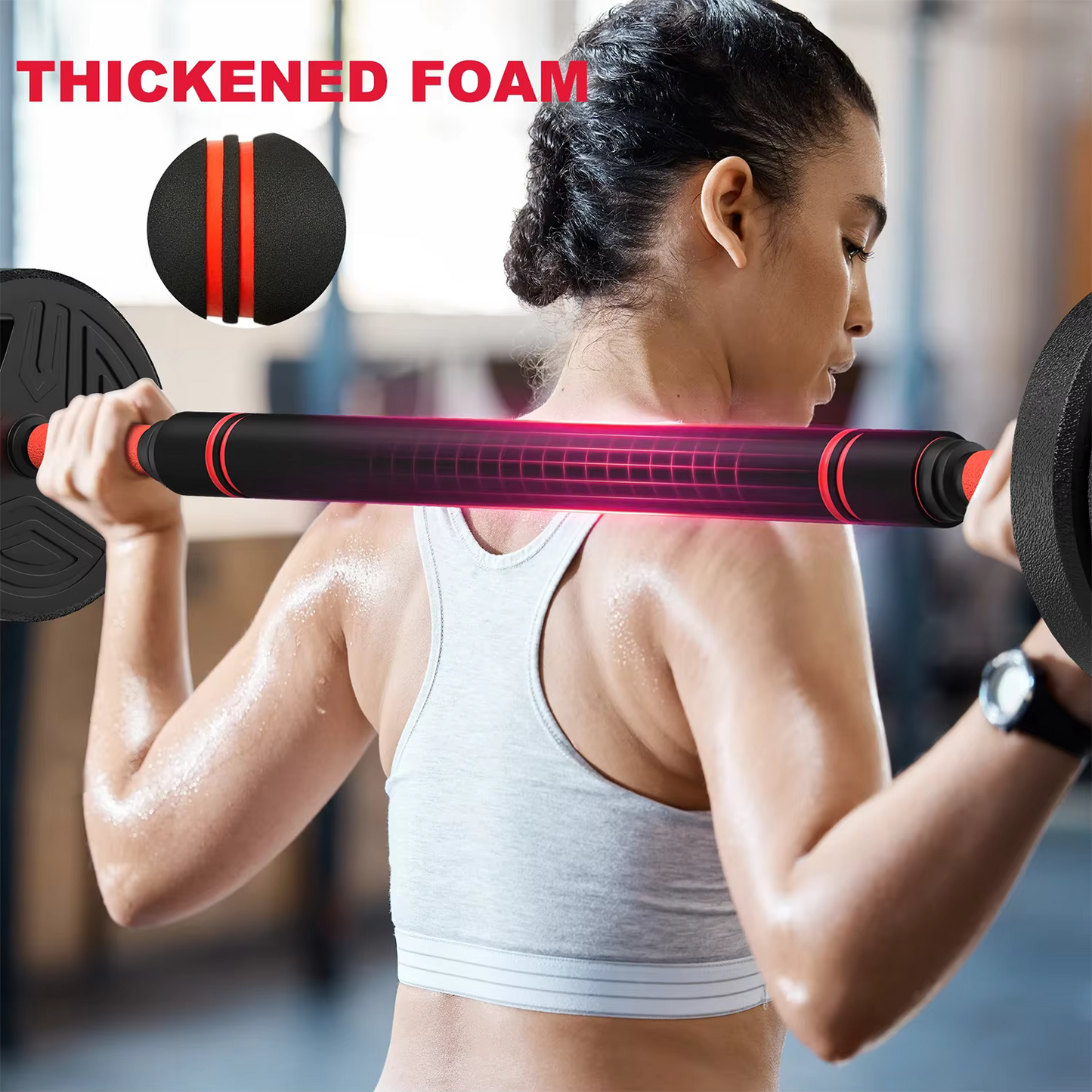 Home gym equipment set