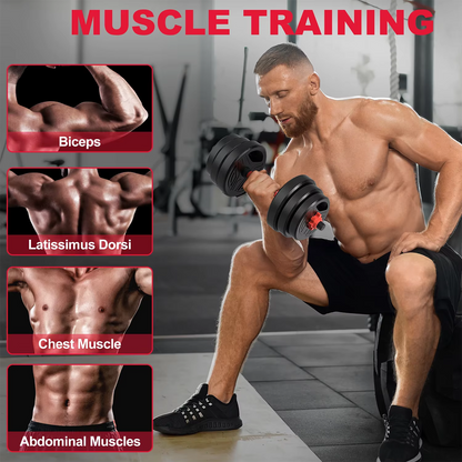 Home gym equipment set