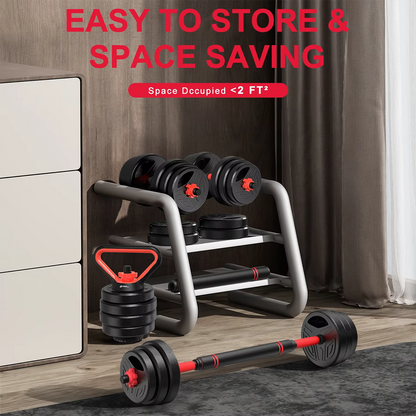 Home gym equipment set